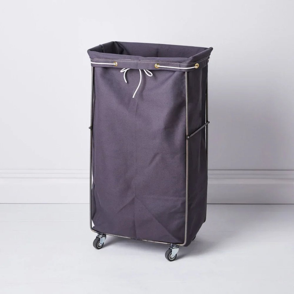 Canvas Elevated Narrow Laundry Basket