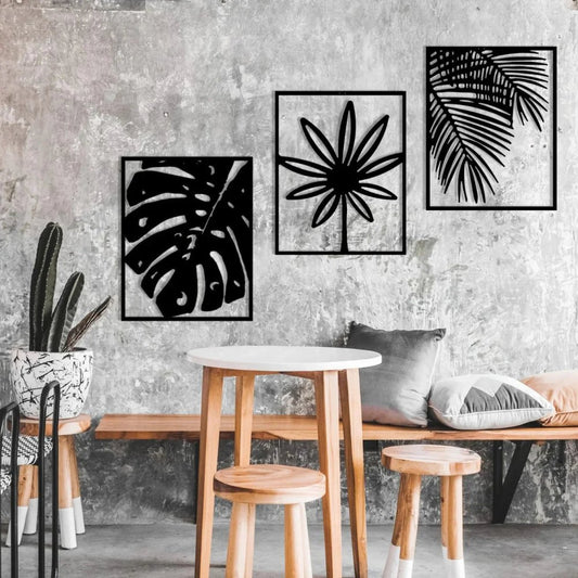 Metal Wall Art, Metal Wall Decor (pack of 3)