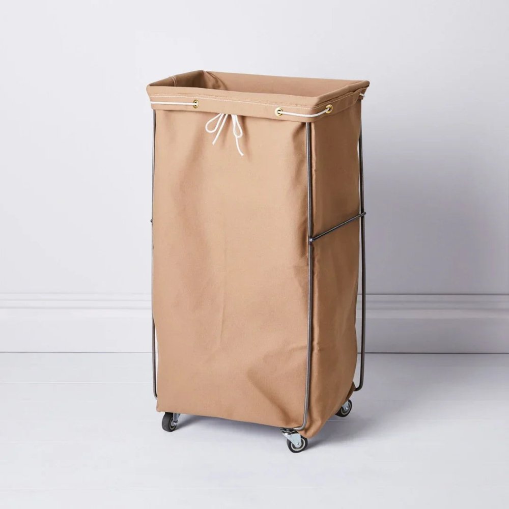 Canvas Elevated Narrow Laundry Basket
