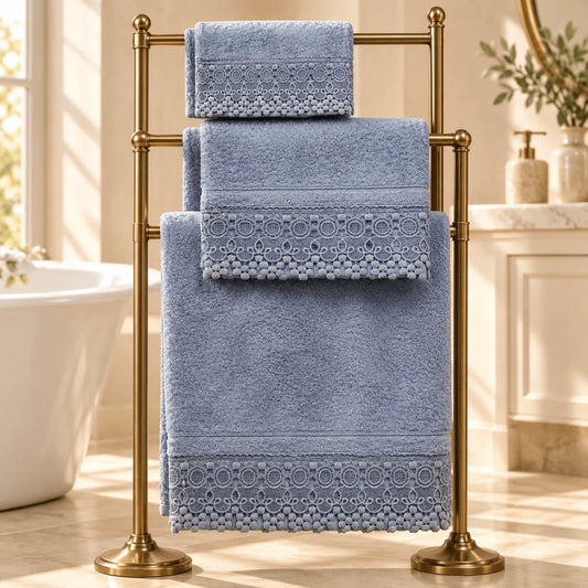 Towel Set With Lace