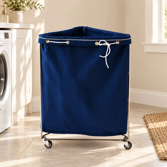 Triangle Canvas Elevated Laundry Basket
